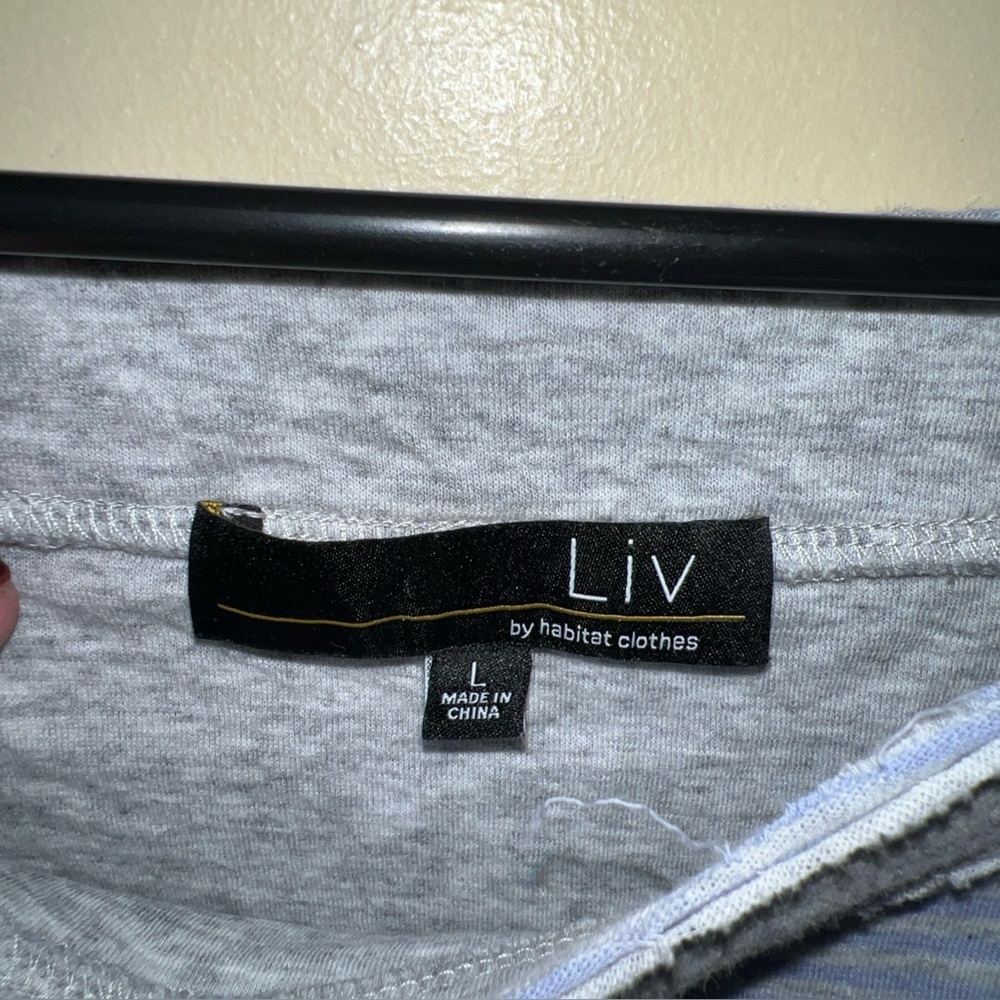 OLIVIA BY HABITAT Boxy Striped Drawstring Top Large - Picture 4 of 5